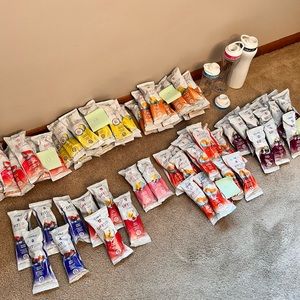 1 extra Cirkul Top, 75 sips - Expired in 2021, 3 various Cirkul Water Bottles